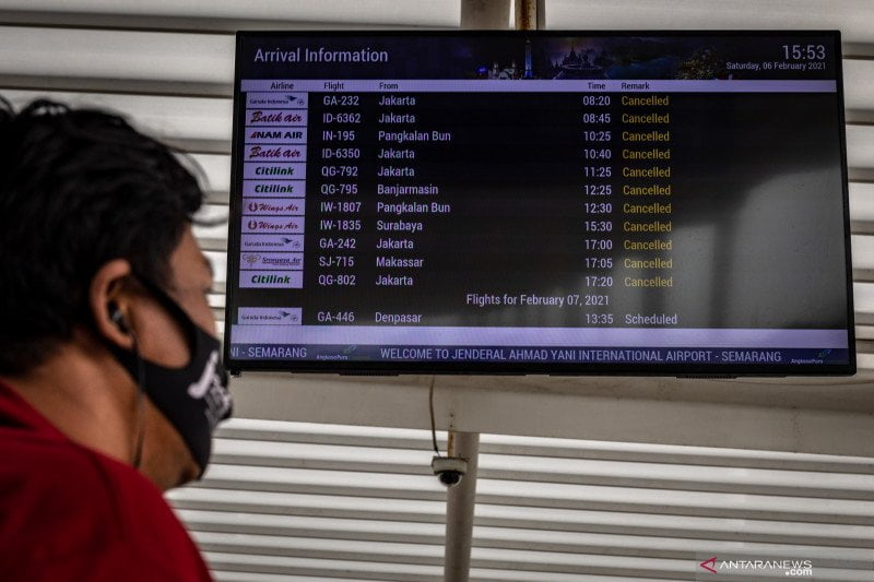 Banjir Semarang, Berdampak 21 Jadwal Penerbangan Bandara Setempat