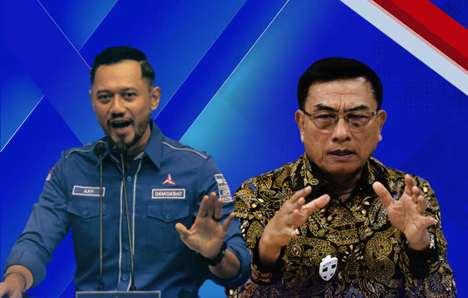 Agus Harimurti Yudhoyono dan Moeldoko. (Foto: B1/Muhammad Reza)