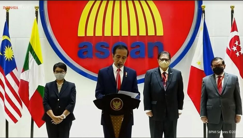 ASEAN Leader's Meeting 2021, Pidato Presiden Jokowi Singgung Kondisi Myanmar