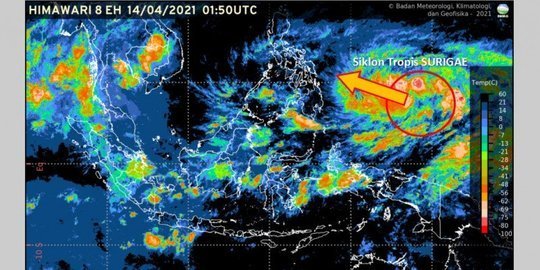 BMKG: Waspada 9 Provinsi Agar Antisipasi Siklon Surigae