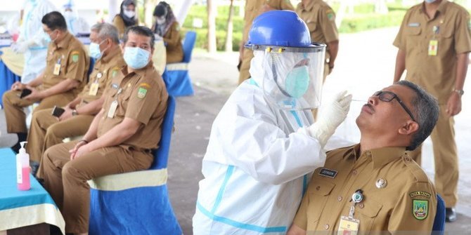 Libur Lebaran berakhir, Hari Pertama Masuk Kerja, PNS Pemkot Batam Dites Antigen