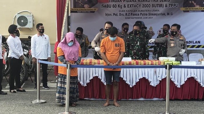 Polisi Tangkap Kurir dan Sita Sabu 60 Kg Jaringan Internasional di Sumut