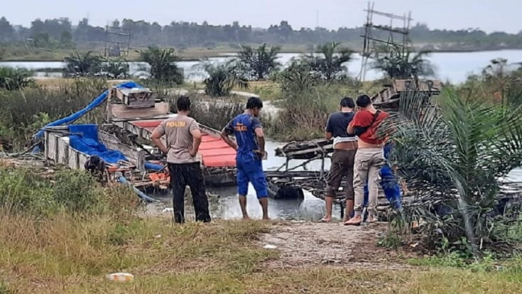 4 Penambang Pasir Timah Ilegal di Babel Ditangkap Polisi