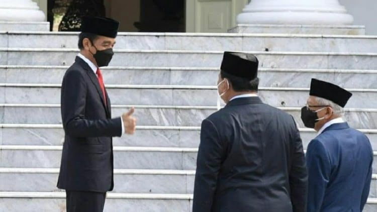 Momen Kebersamaan Menhan Prabowo dengan Presiden dan Wakil Presiden