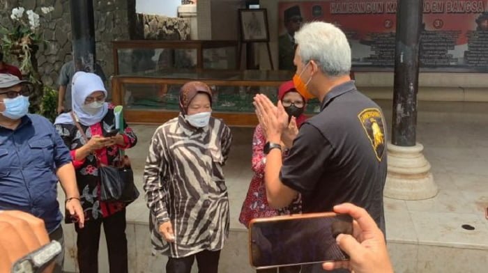 Risma Sempat 'Ngilang' Tanpa Sengaja Bertemu Ganjar Pranowo di Makam Bung Karno