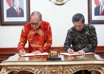 15 Penandatanganan Perjanjian Kerja Sama (PKS) dengan Badan Riset dan Inovasi Nasional (BRIN) tentang pemanfaatan riset dan inovasi serta pengkajian pembangunan Batam Science and Technology Park, yang berlangsung di Gedung B.J. Habibie, Jakarta, Kamis (18/6). (foto:Ist)