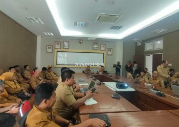 Saaf Kegiatan Rapat dipimpin Kepala Inspektorat Kabupaten Kepulauan Anambas, Yunizar, dan diikuti seluruh organisasi perangkat daerah (OPD) terkait, Selasa (21/7/2026).