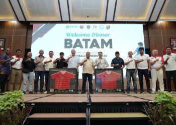 22 Badan Pengusahaan (BP) Batam menggelar Welcome Dinner Batam Prime International Football Series 2026 di Balairungsari BP Batam, Jumat (21/8/2026). Foto : Ist