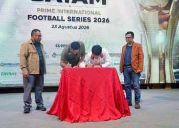 24 Setelah berlangsung selama dua hari, rangkaian Batam Prime International Football Series 2026 resmi ditutup melalui Gala Dinner yang digelar Badan Pengusahaan Batam (BP Batam) pada Minggu (23/8/2026) malam di Ballroom Pacific Hotel. Foto : Ist